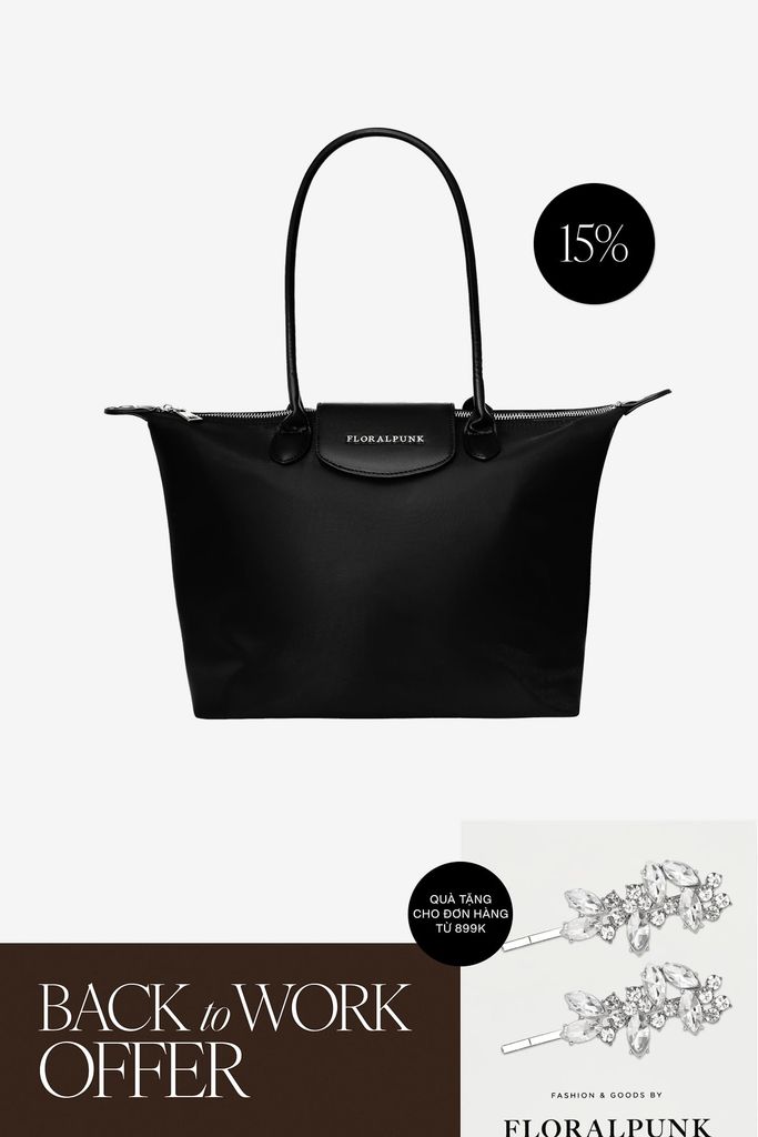 Túi Xách Floralpunk City Tote Bag - Black