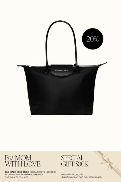 Túi Xách Floralpunk City Tote Bag - Black