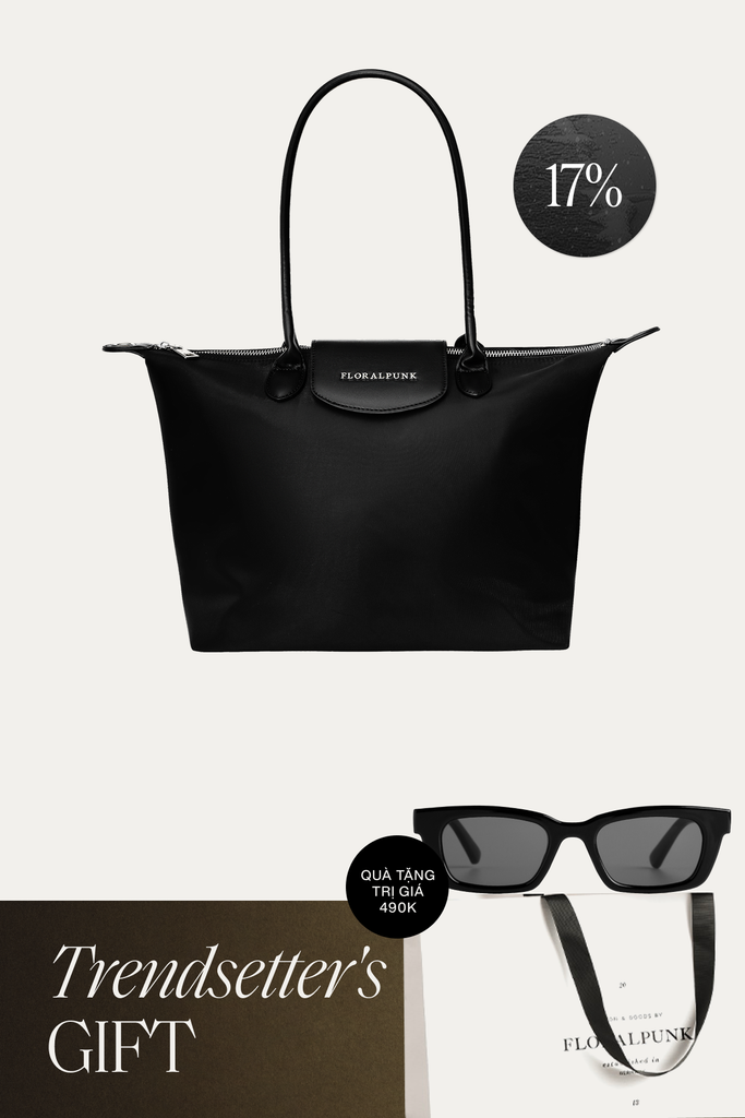 Túi Xách Floralpunk City Tote Bag - Black