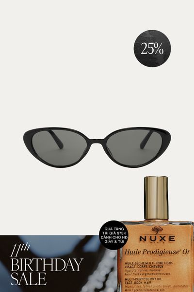 Mắt Kính Floralpunk Hallie Sunglasses - Black