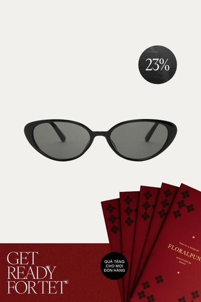 Mắt Kính Floralpunk Hallie Sunglasses - Black