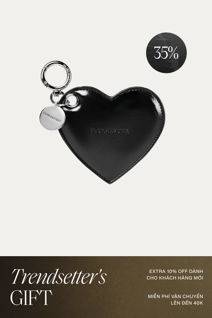 Phụ Kiện Floralpunk Heart Charm - Matte Black