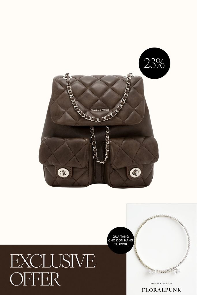 Balo Floralpunk Ivy Chain Backpack - Brown