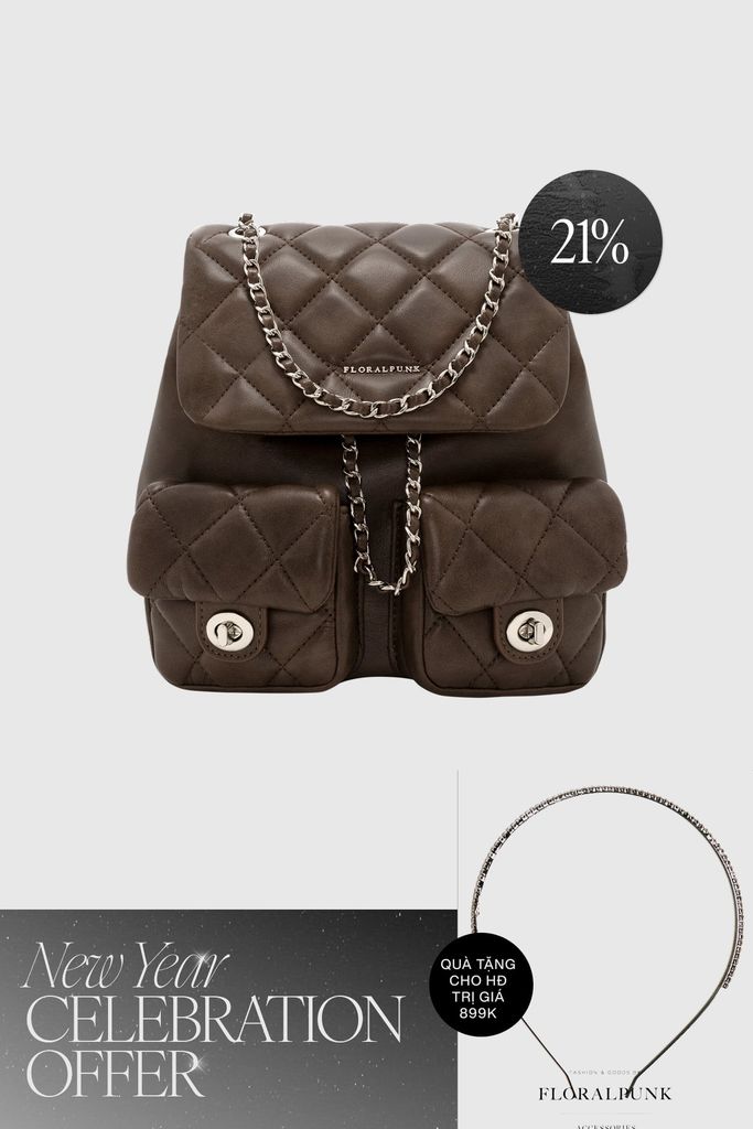 Balo Floralpunk Ivy Chain Backpack - Brown