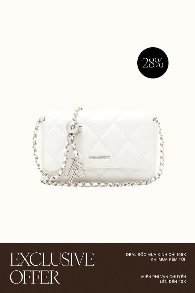 Túi Xách Floralpunk Ivy Chain Bag - White
