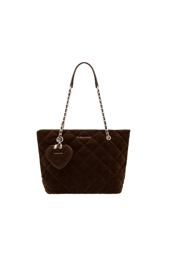 Ivy Chain Tote - Suede Brown