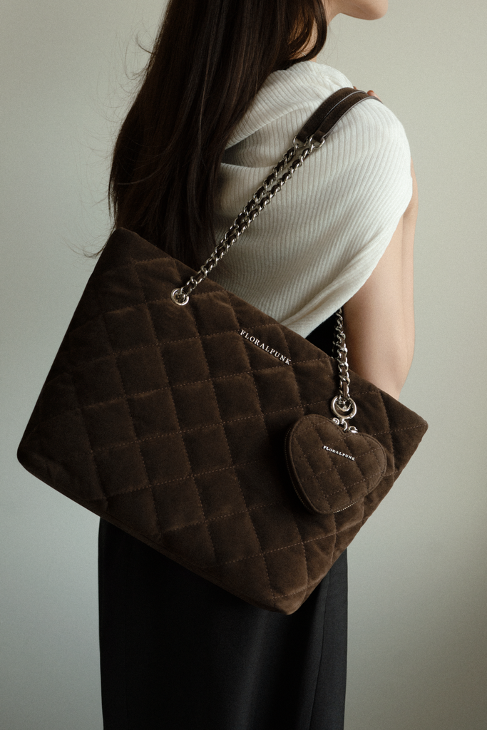 Ivy Chain Tote - Suede Brown