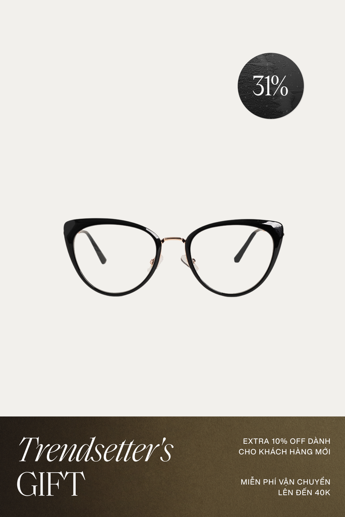 Mắt Kính Floralpunk Kaia Black Glasses
