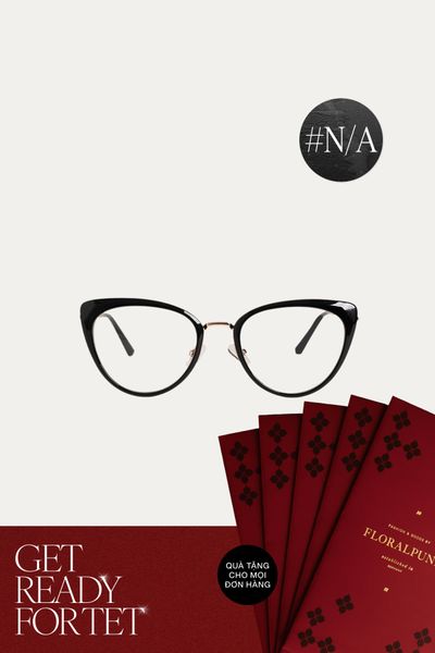 Mắt Kính Floralpunk Kaia Black Glasses