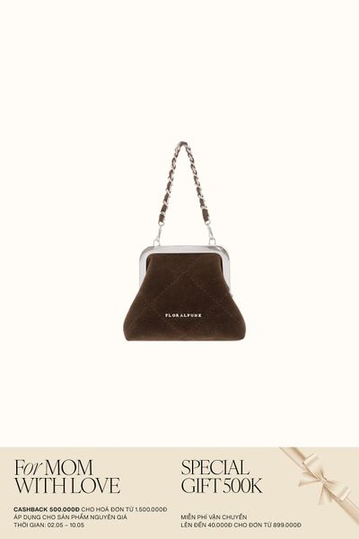 Túi Xách Floralpunk Mini Chinois Woc Suede Brown