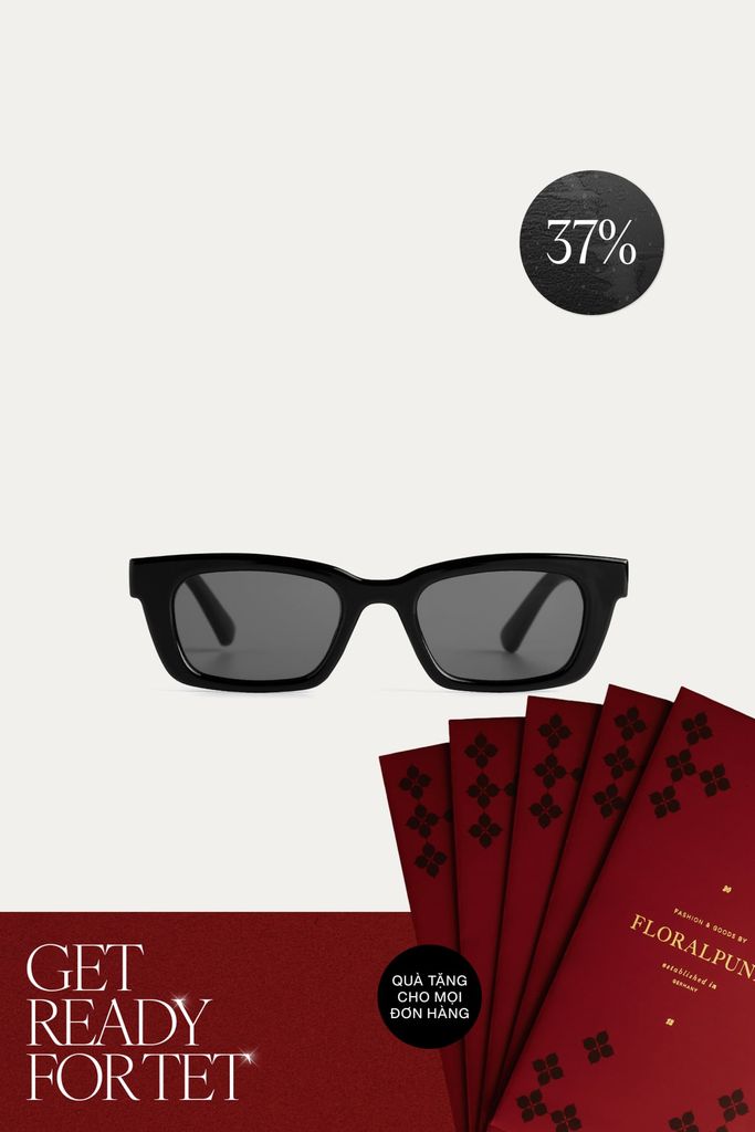 Mắt Kính Floralpunk Row Sunglasses - Black