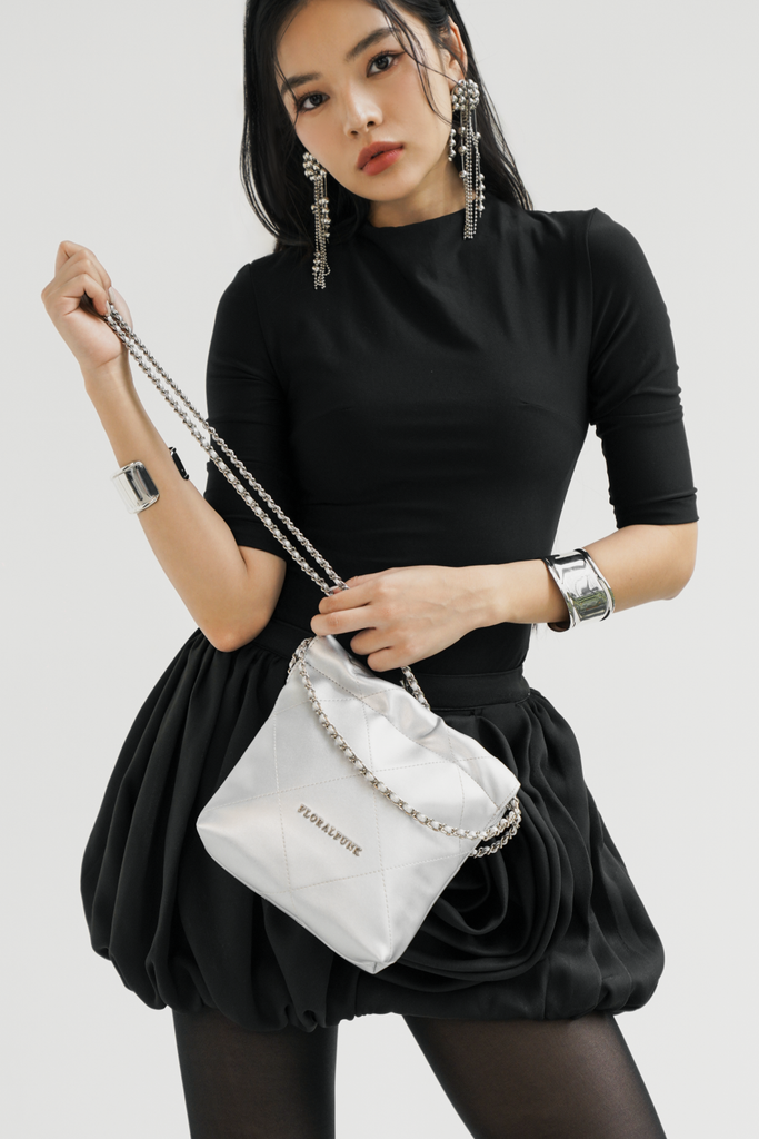 Túi Xách Floralpunk Brooklyn Mini Shopper - Silver