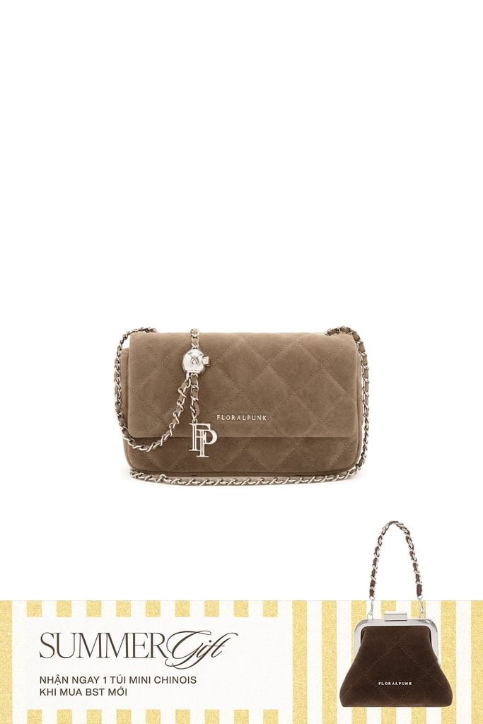 Túi Xách Floralpunk Ivy Chain Bag Small - Suede Teddy