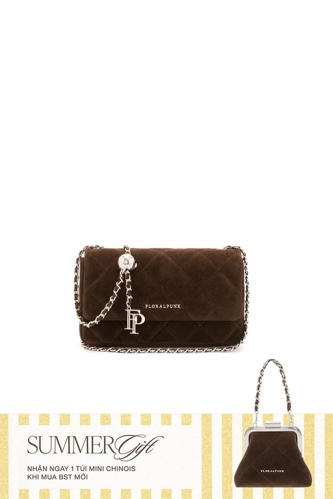 Túi Xách Floralpunk Ivy Chain Bag Small - Suede Brown