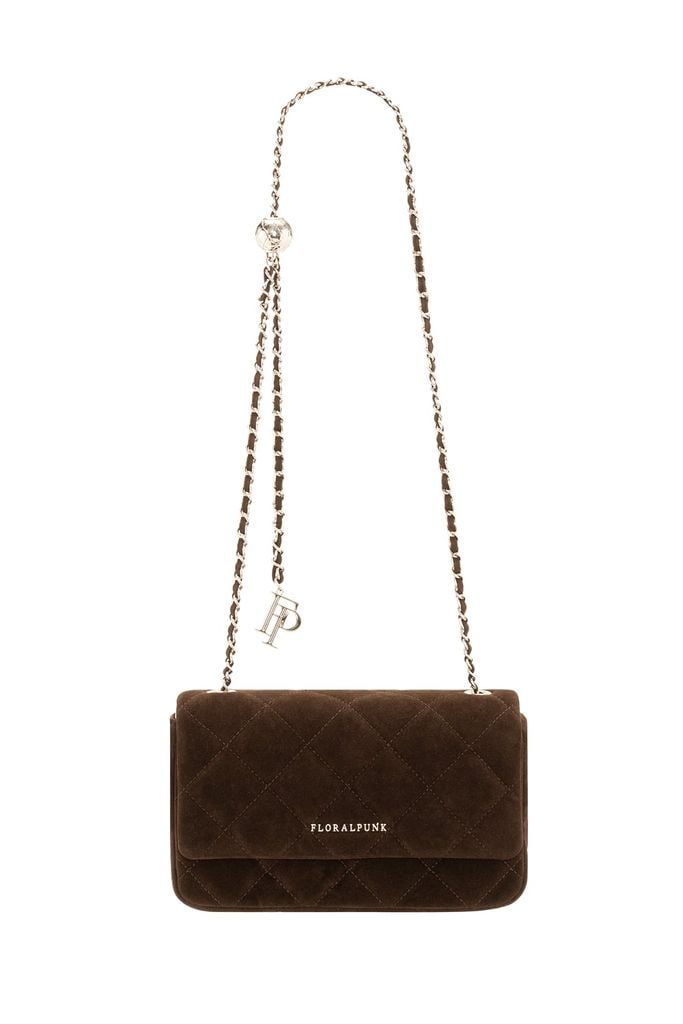 Túi Xách Floralpunk Ivy Chain Bag Small - Suede Brown