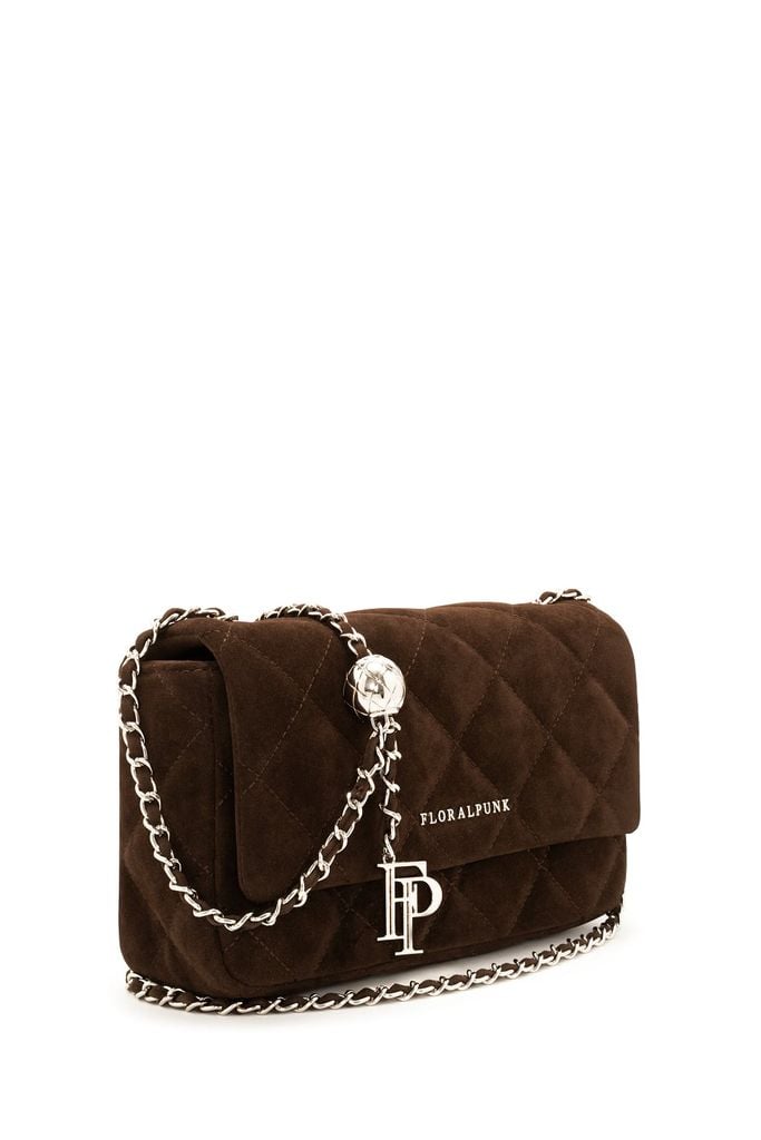 Túi Xách Floralpunk Ivy Chain Bag Small - Suede Brown