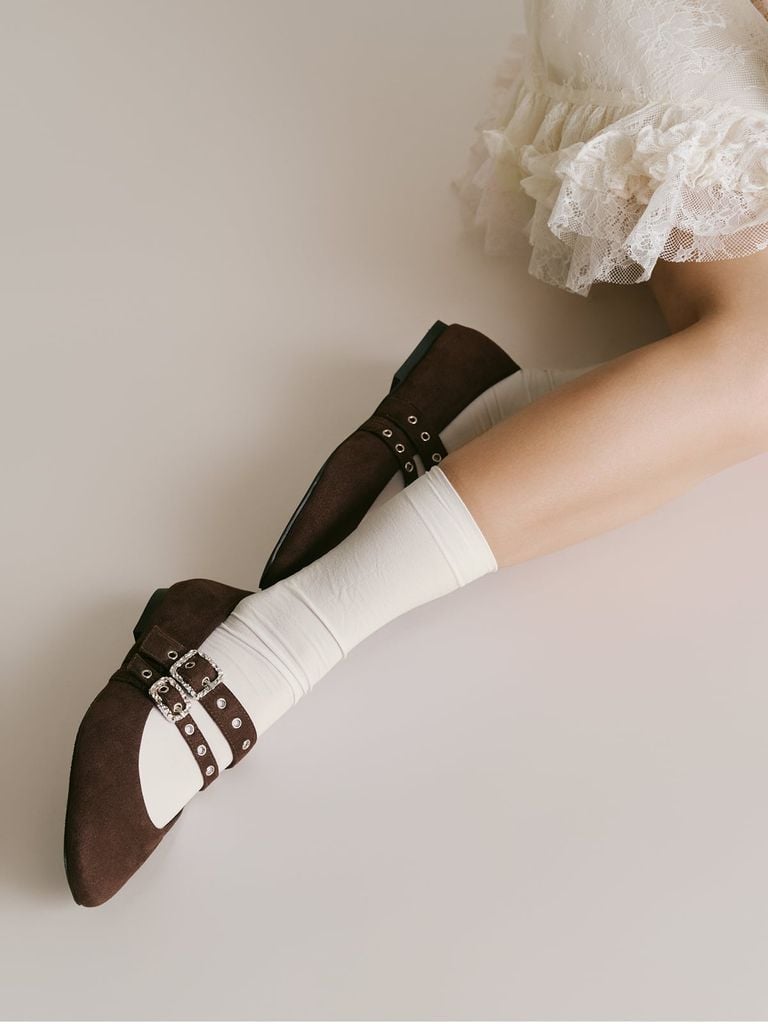 Giày Búp Bê Floralpunk Mary Ballerina Flats
