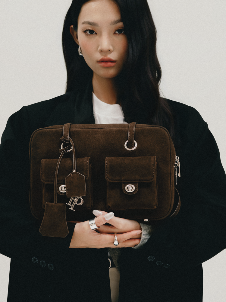 Túi Xách Floralpunk Berlin Pocket Box Bag - Suede Brown