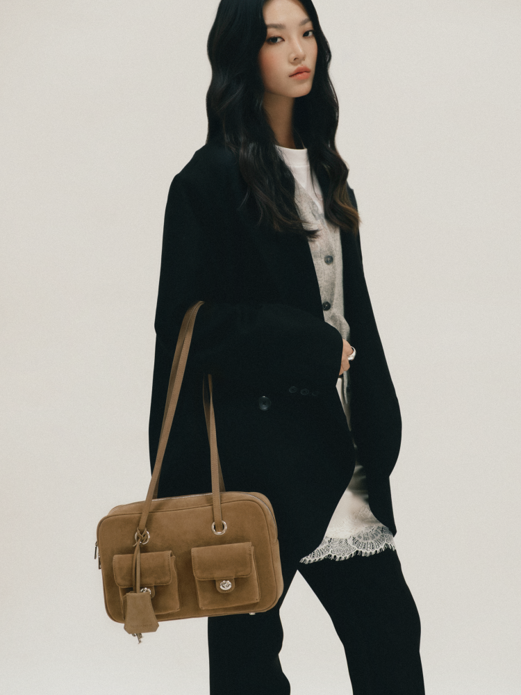 Túi Xách Floralpunk Berlin Pocket Box Bag - Suede Teddy