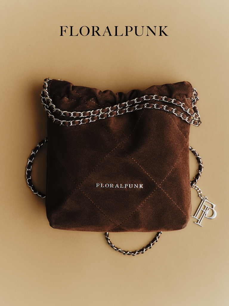 Túi Xách Floralpunk Brooklyn Mini Suede Brown