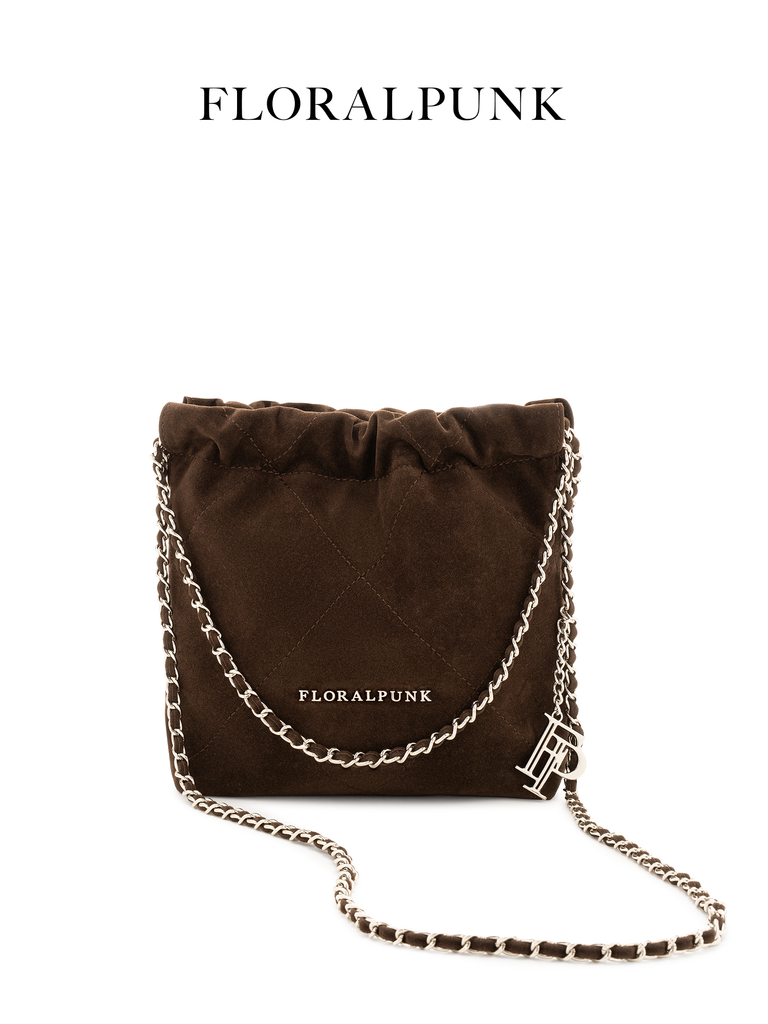 Túi Xách Floralpunk Brooklyn Mini Suede Brown