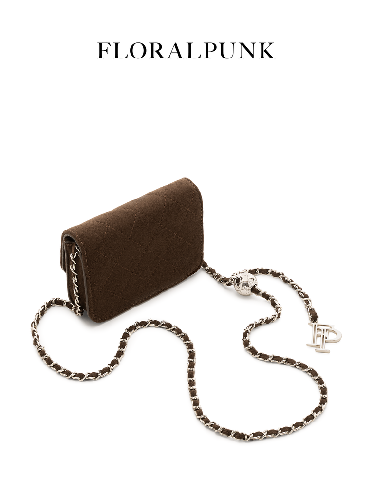 Túi Xách Floralpunk Ivy Chain Mini Suede Brown