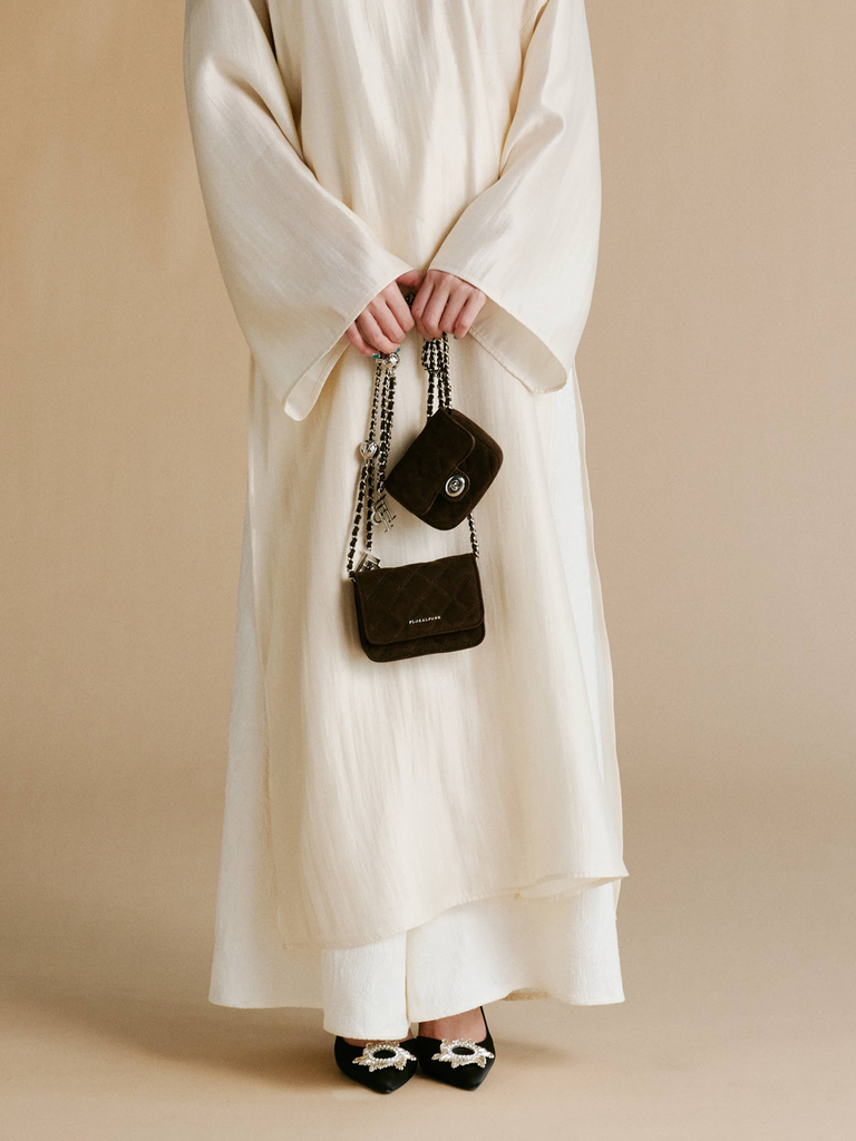 Túi Xách Floralpunk Ivy Chain Mini Suede Brown