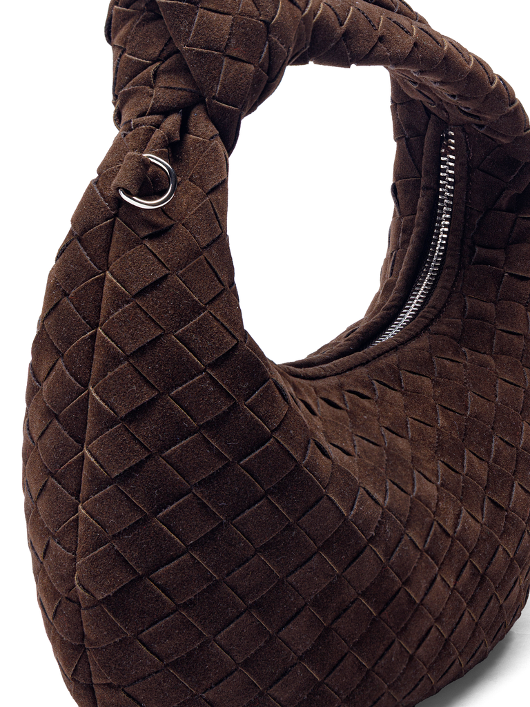 Túi Xách Floralpunk Woven Buffy Suede Brown