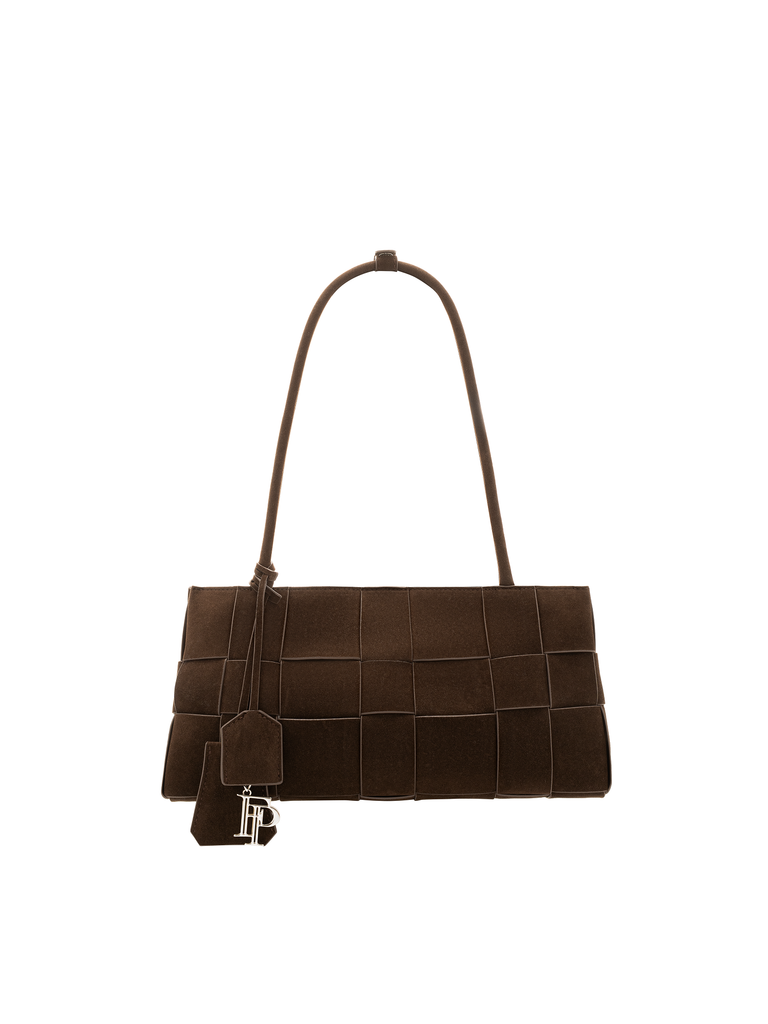 Túi Xách Floralpunk Woven Long Handle Suede Brown