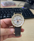 Hàng lướt 85% - Đồng hồ SUNRISE - 1117PA - Dây da màu nâu - mặt màu trắng