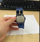 Đồng hồ PASNEW - PSE489 - dây cao su màu xanh hỏng quai - mặt kính trắng