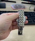 Hàng lướt 85% - Đồng hồ OMEGA-15023M-Dây kim loại màu trắng - mặt màu đen