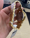 Hàng mới 100% - Đồng hồ STARKE - SK124AM - dây kim loại màu vàng - mặt màu trắng