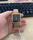 Hàng mới 100% - Đồng hồ HANNAH MARTIN - 108WF2 - dây kim loại màu vàng - mặt màu đen