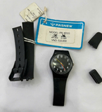 Đồng hồ PASNEW PN401G - dây cao su màu đen hỏng quai - mặt màu đen