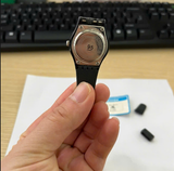 Đồng hồ PASNEW PN401G - dây cao su màu đen hỏng quai - mặt màu đen