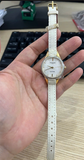 Hàng mới 100% - hỏng dây - Đồng hồ SUNRISE9969AA - Dây da màu trắng - mặt màu trắng