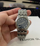 Hàng lướt 70% - Đồng hồ VGASY - 3201M - dây kim loại màu trắng - mặt màu xanh