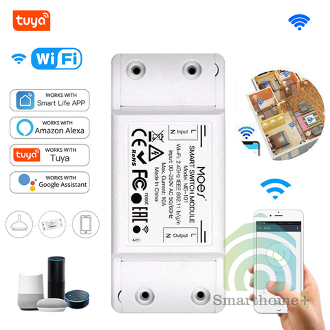 Công Tắc Wifi Điều Khiển Từ Xa Tuya Basic