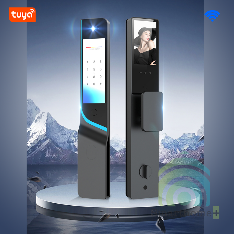 Khóa Cửa Gỗ Màn Hình Cảm Ứng Nhận Diện Gương Mặt FaceID Wifi Tuya DL26v3