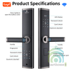 Khóa Cửa Gỗ 2 Mặt Đọc Vân Tay Wifi Tuya DL26v5