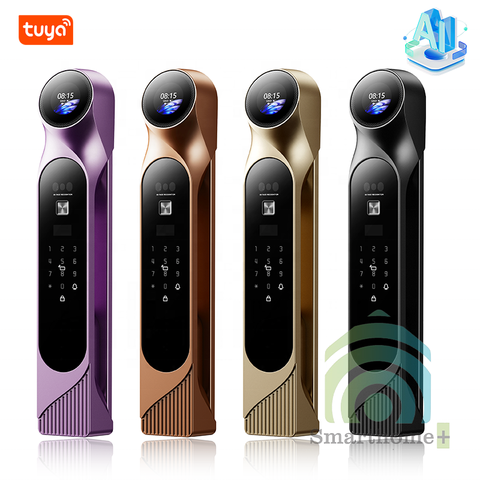 Khóa Cửa AI FaceID Vân Tay Thẻ Từ Mã Số Wifi Tuya DL7HD
