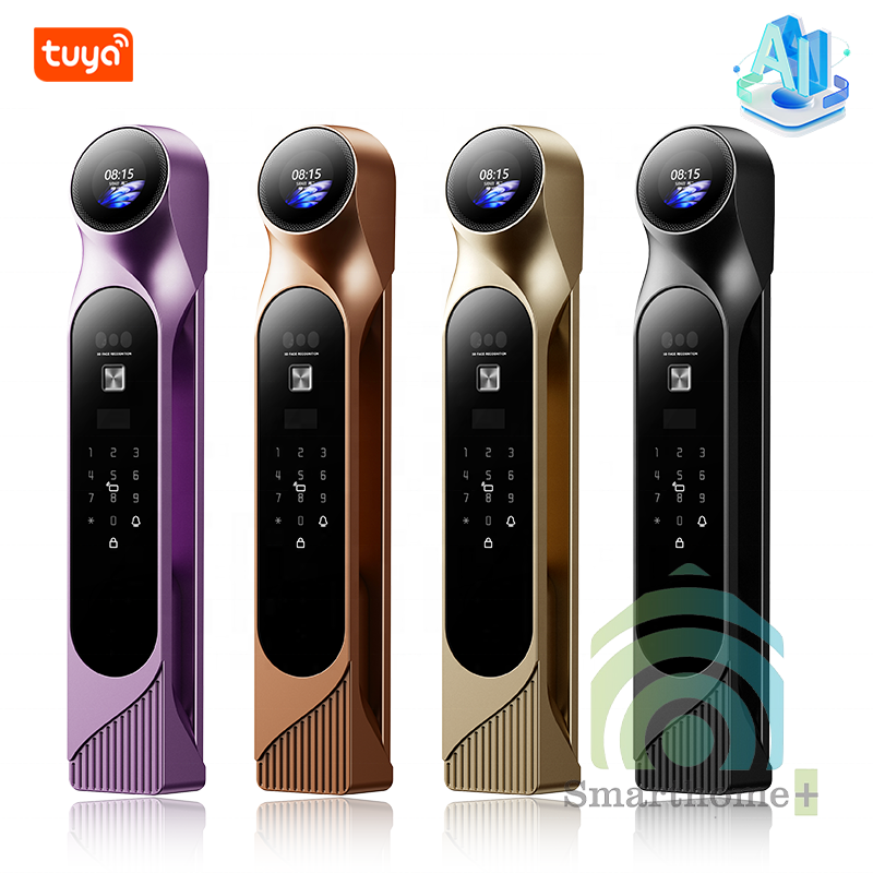 Khóa Cửa AI FaceID Vân Tay Thẻ Từ Mã Số Wifi Tuya DL7HD