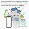 Thiết Bị Kẹp Dòng Giám Sát Công Suất Điện 1 pha 80A 3 Kênh Wifi Có Màn Hình Tuya EM8-3CH
