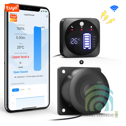 Cảm Biến Siêu Âm Thông Báo Mực Nước Bồn Chứa Wifi Tuya FL-02