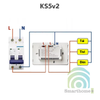 Công Tắc Thẻ Từ 13.56Mhz Khách Sạn Chữ Nhật Lắp Dọc 40A KS5v2