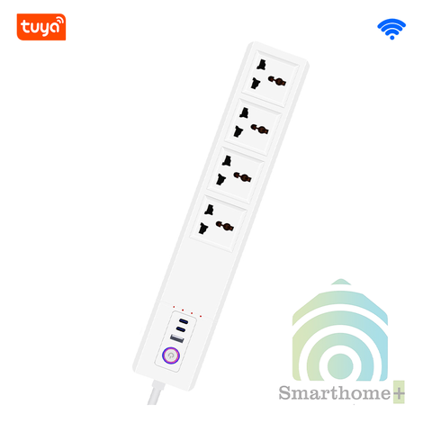 Ổ Cắm 4 Cổng Kéo Dài Có Cổng Sạc PD WiFi/ Zigbee Tuya TC4v2/ ZTC4v2