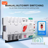 Cầu Dao ATS Đảo Nguồn Tự Động 1 Pha 3 Pha Không Gián Đoạn Wifi Tuya