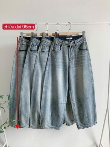  Jean Ống Rộng Bí Cong Túi Kiểu 