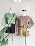  Áo Thun Croptop Tay Dài 